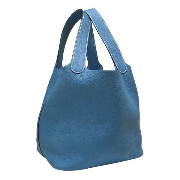 hermes Picotin MM Togo Leather blue - Click Image to Close